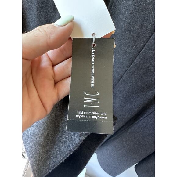 Inc International Concepts Pea Coat Womens Dark Gray Wool Blend Size XXL NWT - Picture 7 of 13